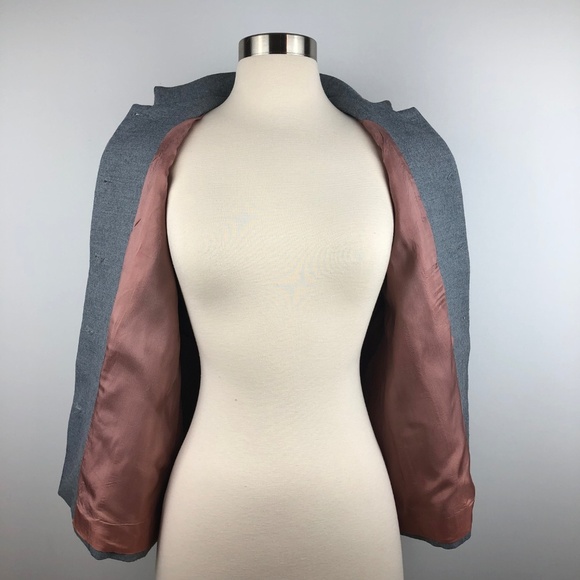 Vintage Gray Mandarin Collar Jacket XS - Picture 5 of 7